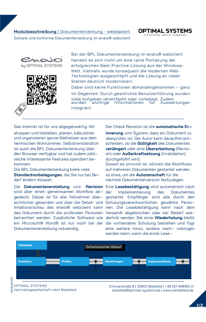 Mediathek 21 Module Description: Web-Based Document Control